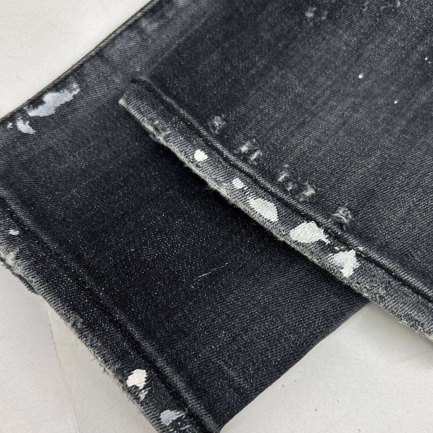 DSQUARED2 S74LB0997 2021 Black Jeansy Skater Jean Paint-Distressed Skinny Denim Pants Bottoms