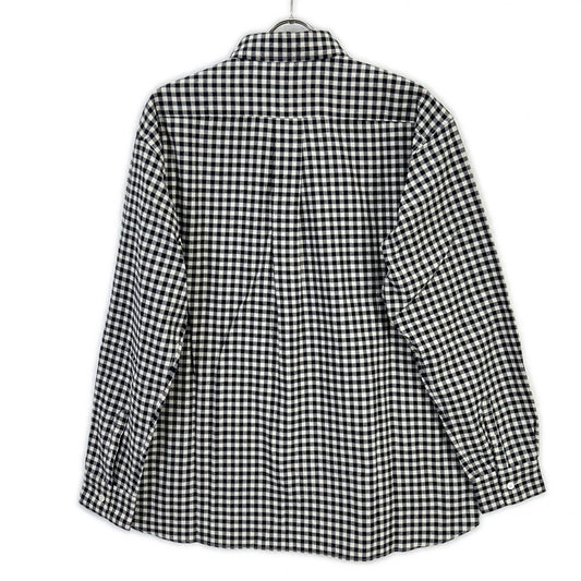 Black x White Thomas Mason Block Check Flannel Regular Shirt Top 1 Men's