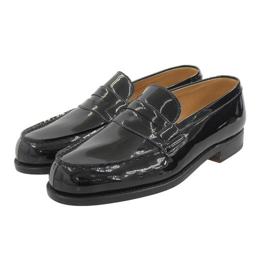 J.M. WESTON ジェイエムウエストン 美品 180 ブラック パテントレザー Dウィズ 41ラスト シングルレザーソール シグネチャー ローファー 5 シューズ