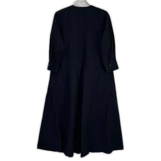theory luxe Theory Luxe 03-4105512 made in 2024 navy Tech Poplin Stania band-collar shirt dress dress