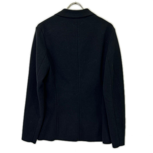 LOUIS VUITTON RM141M H5KN50MS7 Black Cotton Leather Pocket Single-Breasted Tailored Jacket