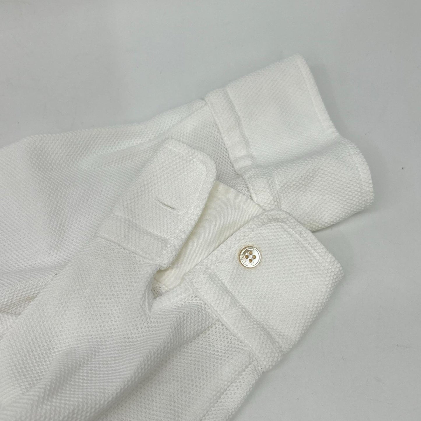 Loro Piana ロロピアーナ FAI1311 オプティカルホワイト プルオーバー長袖ポロシャツ トップス