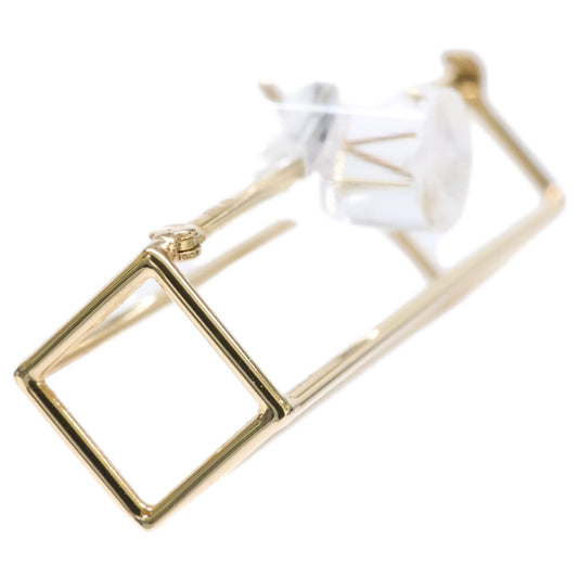 美品 750YG Rectangle Pierce 30/レクタングルピアス30 ピアス レディース