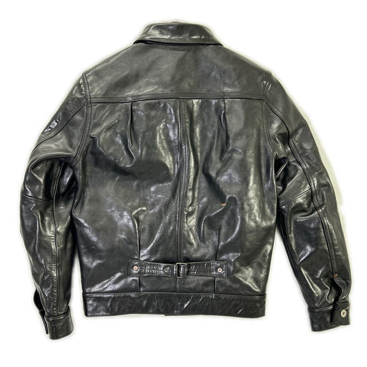 Black Horsehide Type 1st Leather Trucker Jacket Jacket XS Men's