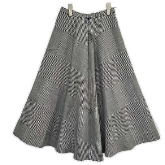 MADISON BLUE Madison Blue MB184-6018 gray glen-check flared skirt skirt