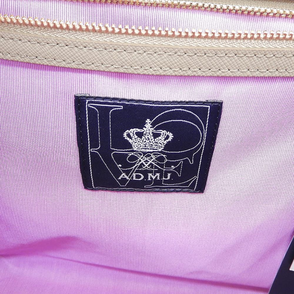 A.D.M.J. Accessoires De Mademoiselle ADMJ 新品同様 クロコ型押し レザー ハンドバッグ レディース ライトブルー 21AW01026 ハンドバッグ
