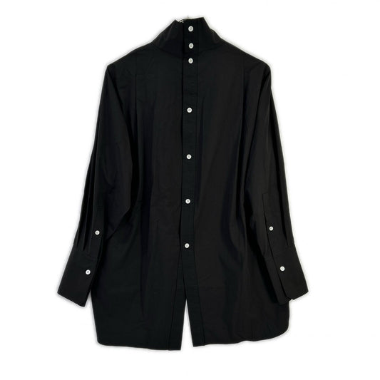 LOHEN LH23A-BL065 Black Rayon High Stand Blouse Tops