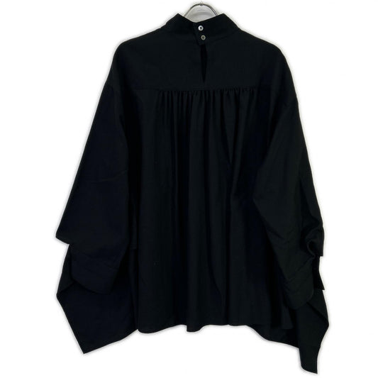 LE PHIL 2024 Model 534-4210019 Black Dry Wool Stand Blouse Top