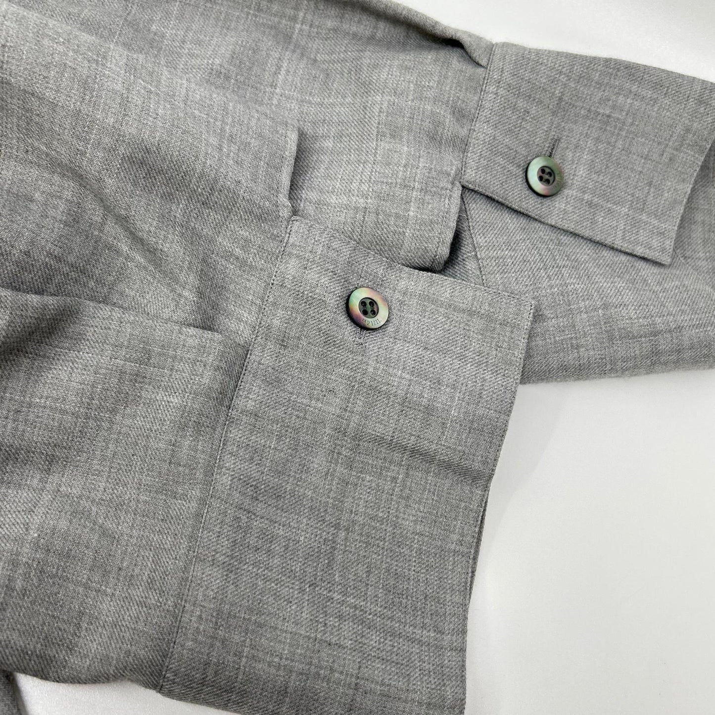 LE PHIL 2024 534-4210019 Gray Dry Wool Stand Collar Blouse Top