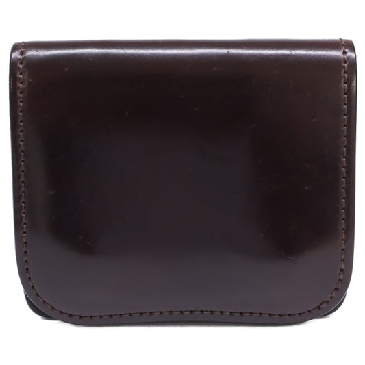 PALM/パーム ホーウィン社シェルコードバン××イングリッシュブライドル 二つ折りミニ財布 コインケース メンズ