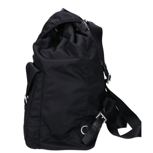PRADA プラダ 2VZ110 2C26 ブラック Re-Nylon×ブラッシュドカーフ トライアングルプレート 2WAYバックパック/ショルダーバッグ リュック バックパック