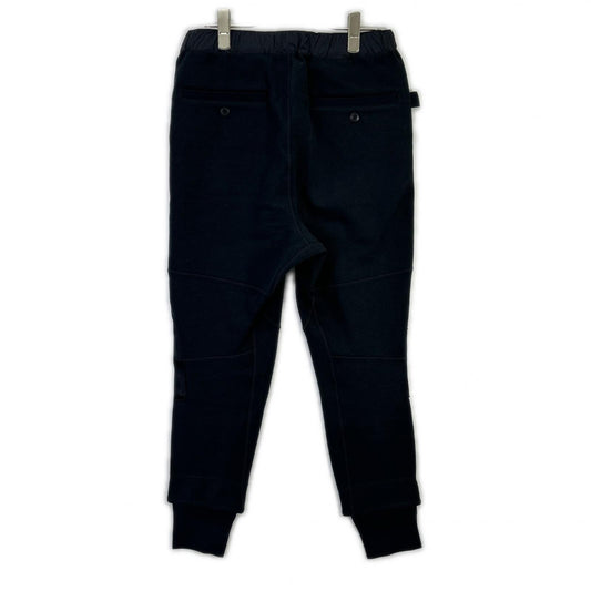 NIKE x sacai CZ4698-010 Black Cotton-Blend Side Logo Tape Belted Tech Fleece Easy Sweatpants Bottoms
