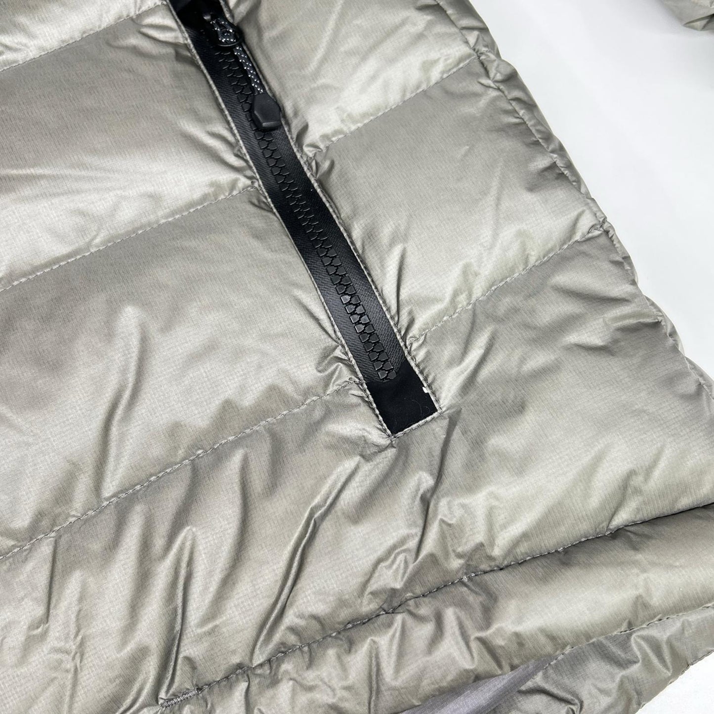 NANGA x MOONLOID White Label Light Grey Nylon EXCLUSIVE EDITION Down Parka Jacket