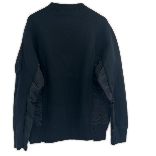 sacai サカイ 【24年製】SCM-058 Sweat Nylon Twill Pullover ドッキング スウェットシャツ トップス