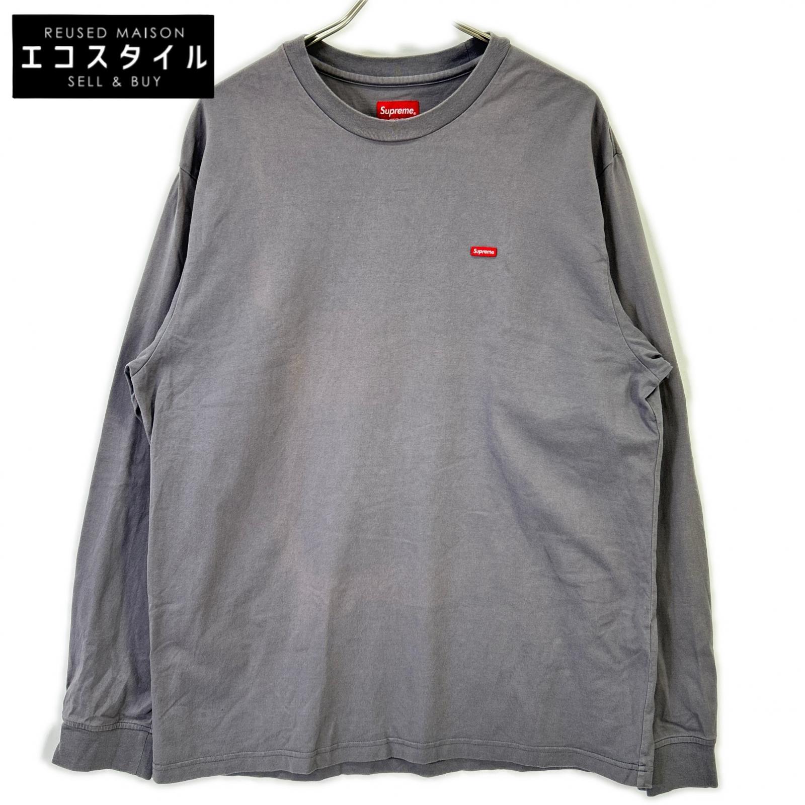 Supreme シュプリーム グレー Small Box L/S Tee スモールボックスロゴ 