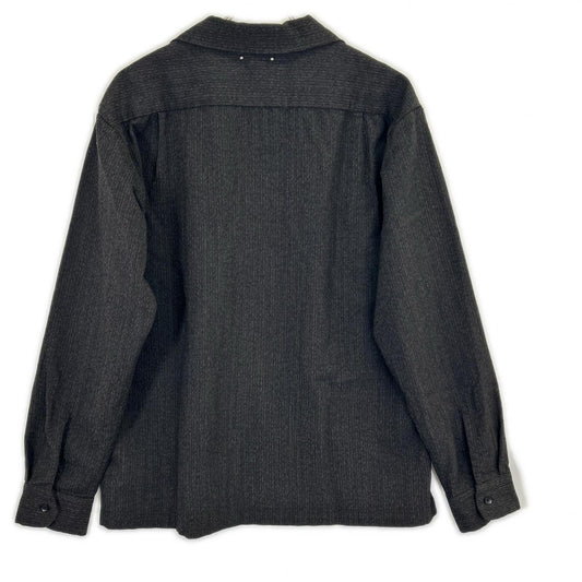 MINEDENIM マインデニム 2409-5004-69-022 ブラック Open Collar L/S SH ウールシャツジャケット ジャケット