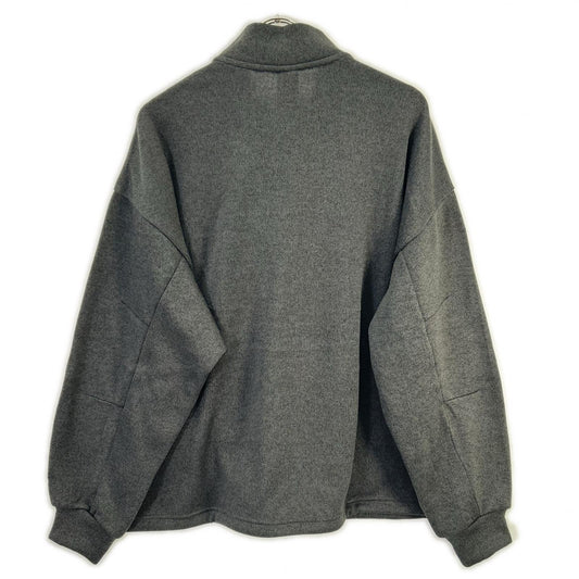 phenix P00-26032W Gray Half-Zip Knit Pullover Top