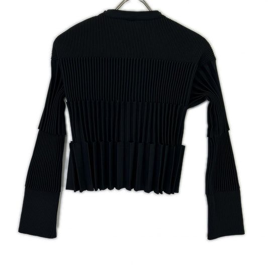 CFCL シーエフシーエル 25AW CF010KE208JP00 ブラック ポリエステル アコーディオンプリーツ ACCORDION CROPPED CARDIGAN トップス