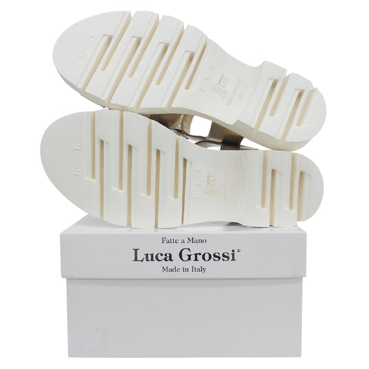 LUCA GROSSI ルカグロッシ 新品同様 レザー グルカサンダル レディース ゴールド 38 シューズ
