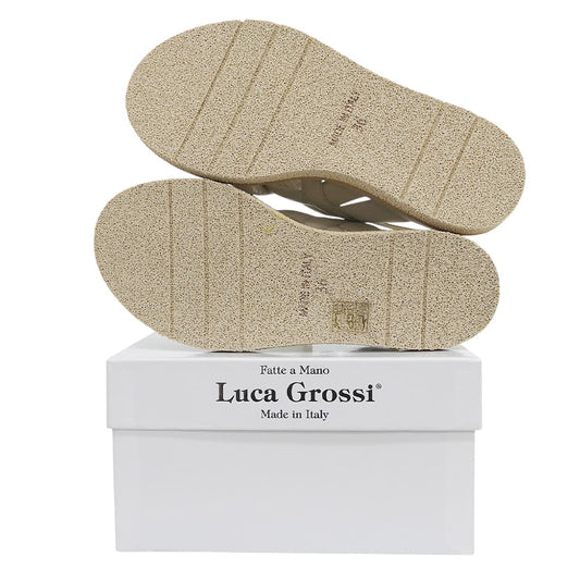 LUCA GROSSI ルカグロッシ 美品 パテッドクロスサンダル レディース ベージュ 36 シューズ シューズ