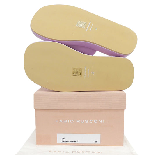FABIO RUSCONI ファビオルスコーニ 新品同様 パテッドスライドサンダル シューズ レディース パープル 38 シューズ