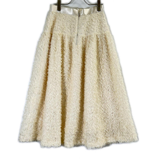 Loulou Willoughby ルルウィルビー 24AW ホワイト フラワーパピヨンスカート スカート