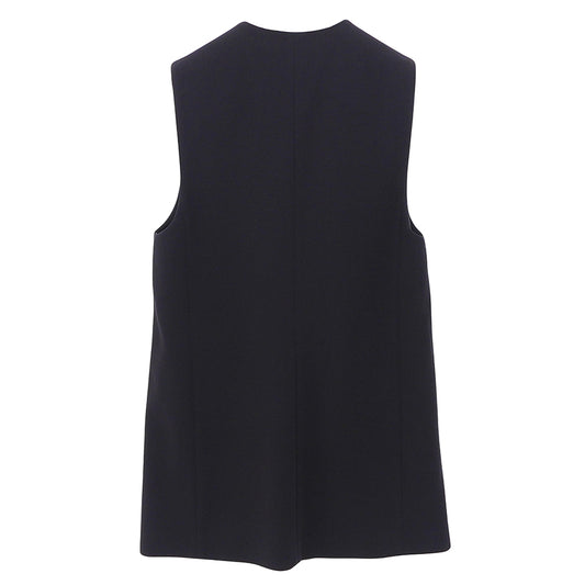 BALLSEY ボールジー 美品 トリアセテート混 ダブルブレスト ロングジレ ベスト レディース ネイビー 36 11-02-22-07133 ベスト
