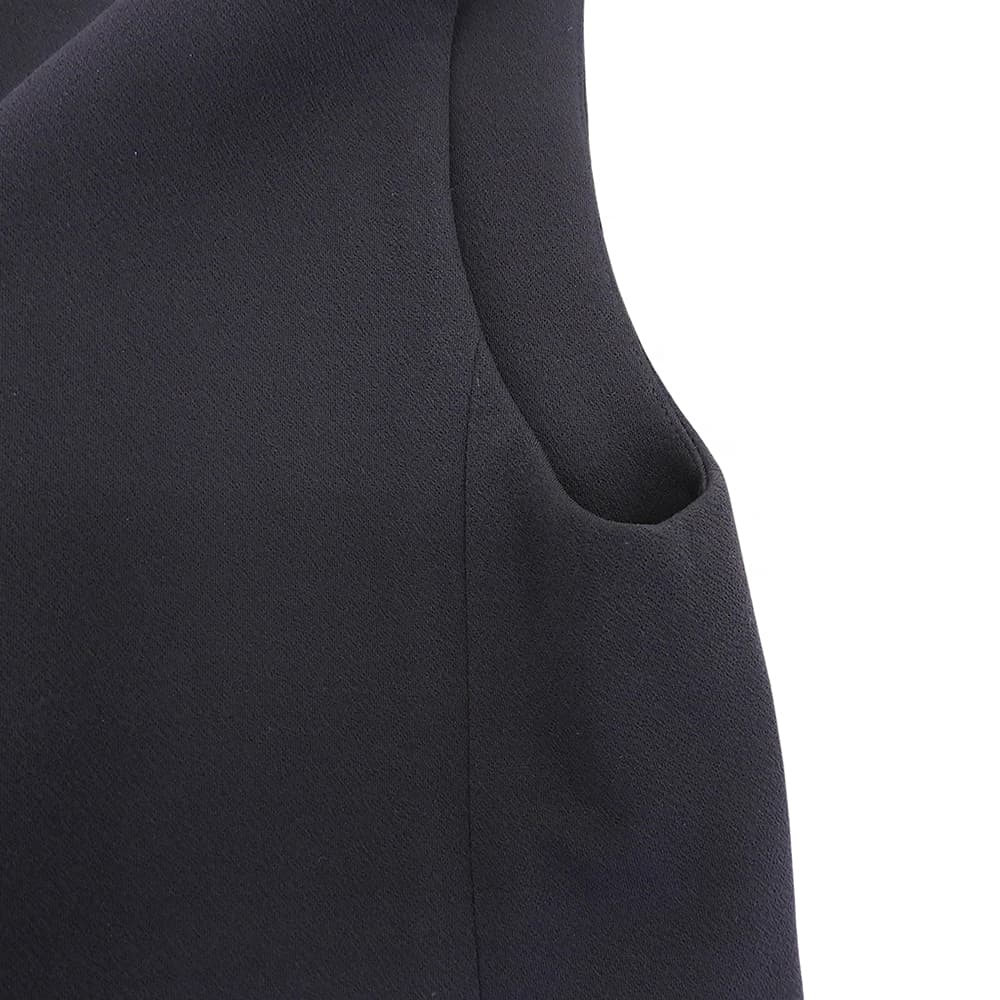 BALLSEY ボールジー 美品 トリアセテート混 ダブルブレスト ロングジレ ベスト レディース ネイビー 36 11-02-22-07133 ベスト