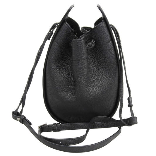 THE ROW ザ ロウ Drawstring Pouch レザー ショルダーバッグ レディース ブラック ショルダーバッグ