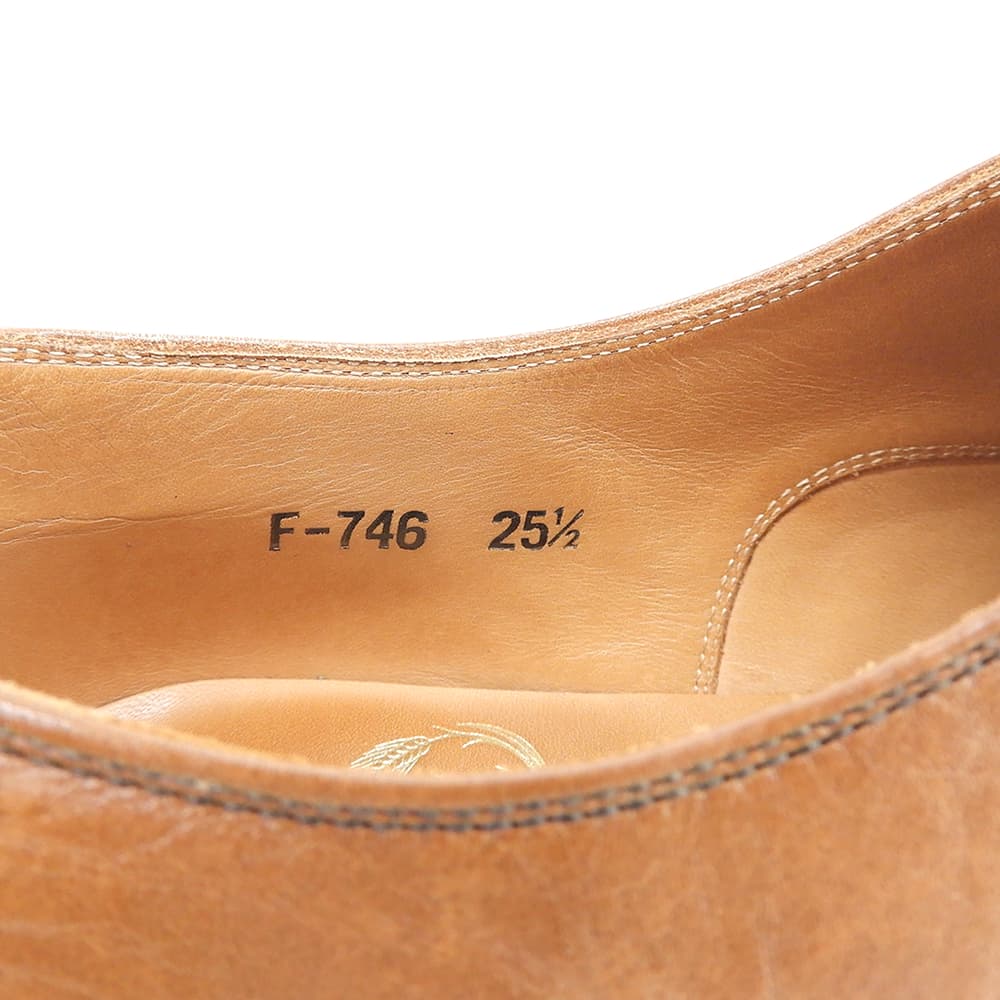 SCOTCH GRAIN スコッチグレイン 内羽根 パンチドキャップトゥ シューズ メンズ ブラウン 25 1/2 F746 シューズ