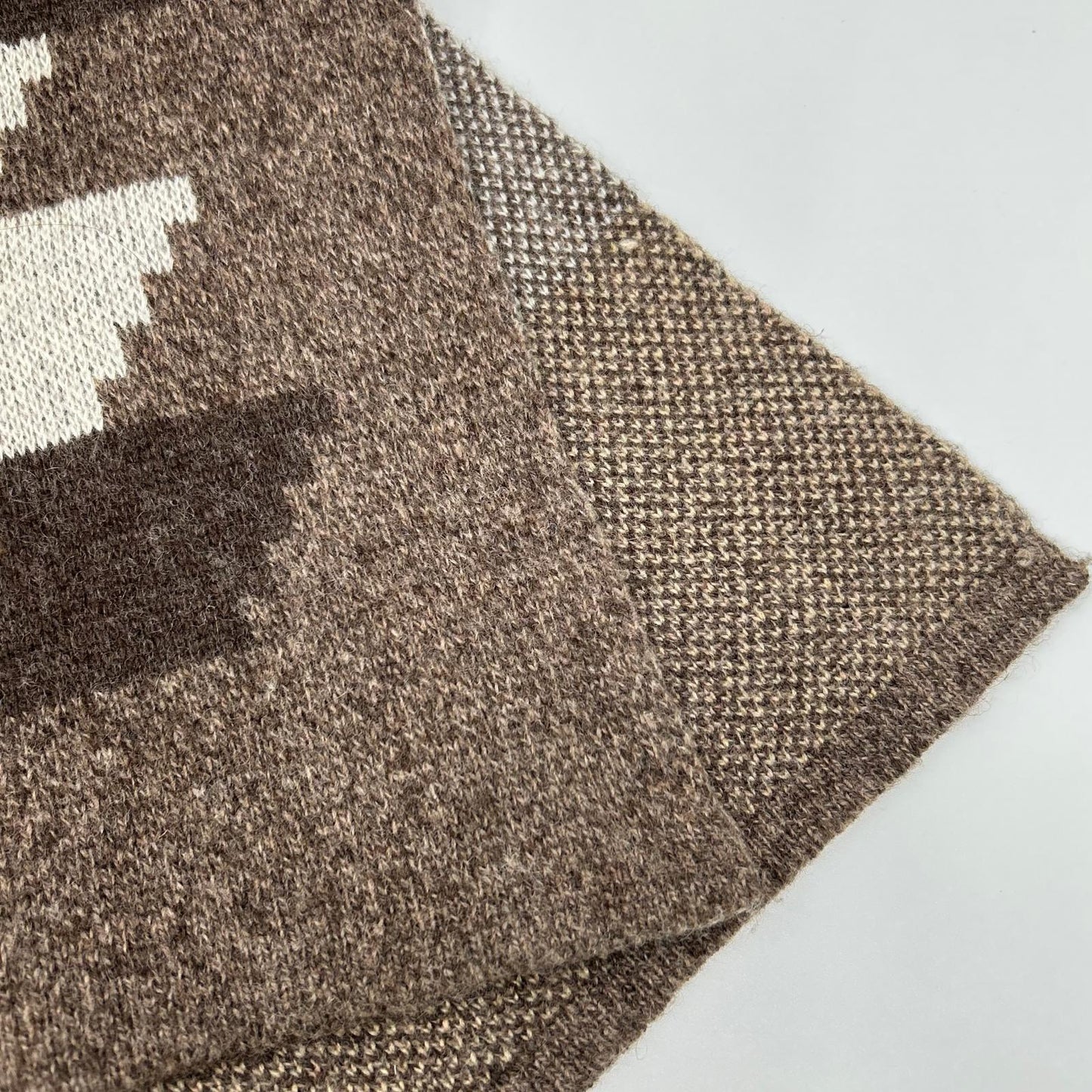 Deuxieme Classe ドゥーズィエムクラス 【CANADIAN SWATER別注】ブラウン ウール Jacquard ニットガウン コート