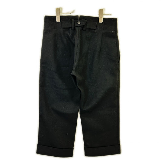 yohjiyamamoto ヨウジヤマモト 13SS FX-P09-109 ブラック クロップド スラックスパンツ ボトムス