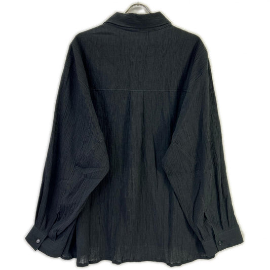 ANCELLM アンセルム 26SS ANC-SH92 ブラック CREPE SHIRT JACKET ジャケット