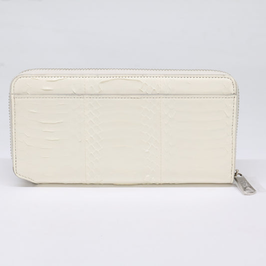 A.D.M.J. Accessoires De Mademoiselle ADMJ 【新品同様】20SA06013 スネークレザー ラウンドウォレットS 長財布(小銭入れあり)