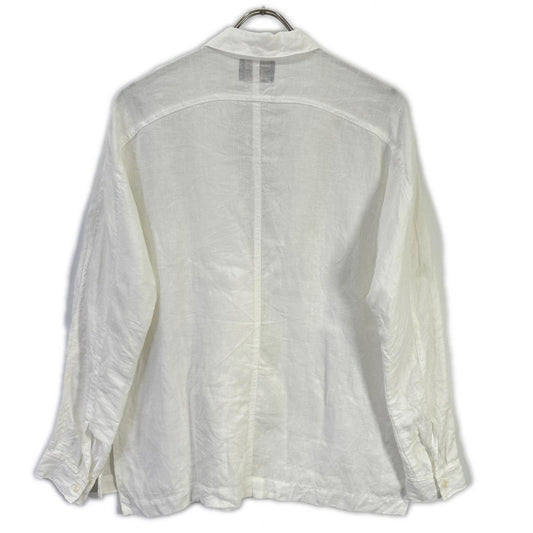 Pale Jute ペールジュート PJ-2024SS-01 ホワイト フレンチリネン ダブルブレスト シャツジャケット ジャケット