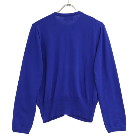 MAISON CARREE メゾンカレ MC-2021-00 ブルー コットンシルク Basic cardigan ニットカーディガン トップス