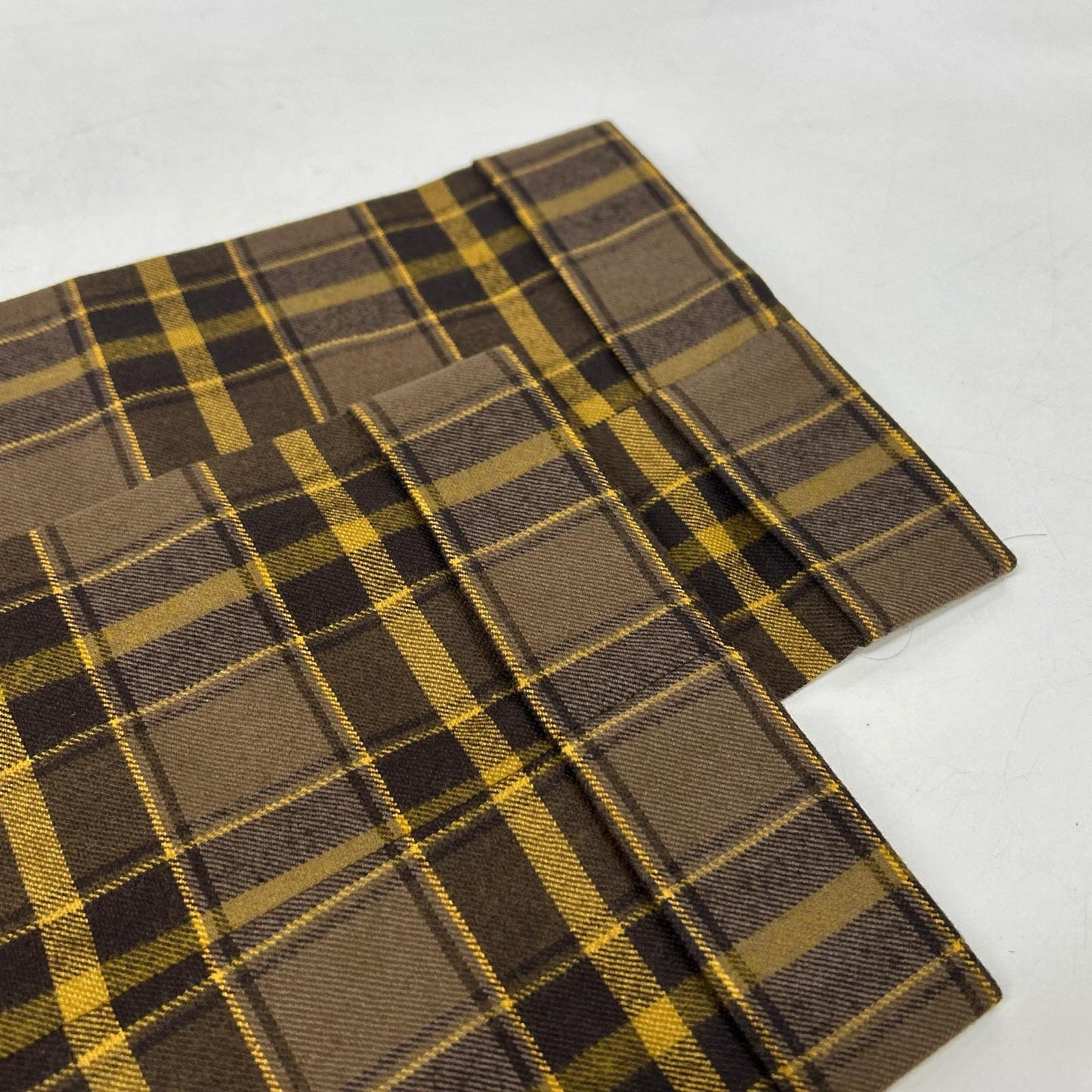 BERWICH Berwich sb1847x brown and yellow wool-cotton checked slacks trousers bottoms
