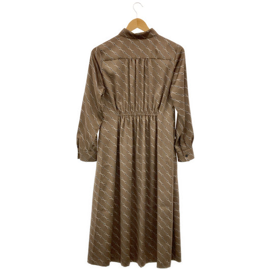 MACKINTOSH LONDON マッキントッシュロンドン 24年製 ベージュ サテン ビットプリントワンピース トップス