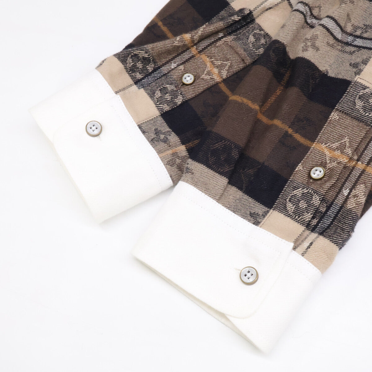 LOUIS VUITTON Louis Vuitton 【Like new/domestic authorized/2026】RM261M9 WLE HUS33W monogram flannel long-sleeve shirt Tops