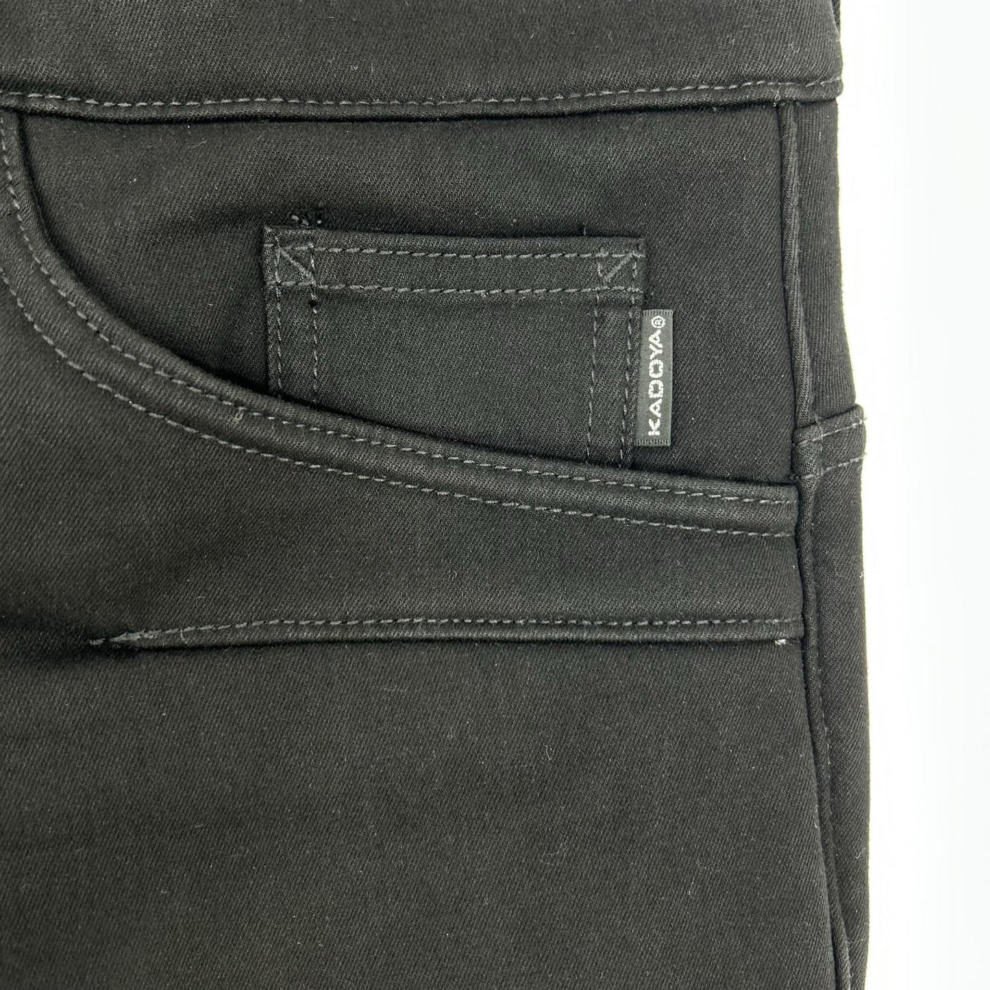 KADOYA カドヤ 6275 ブラック コットン 裏ボア ハイウエスト防寒パンツ ボトムス