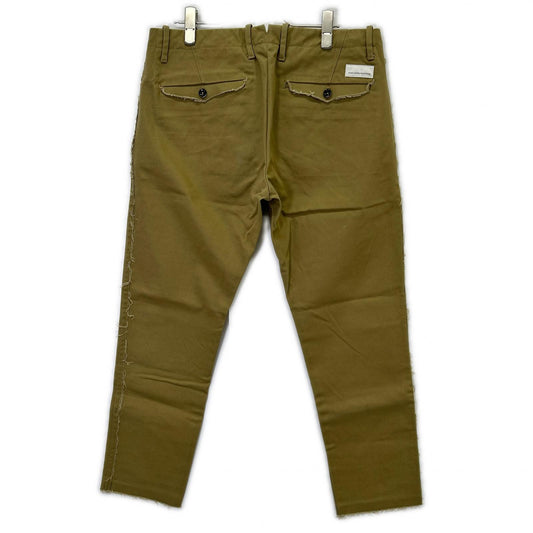 Nine In The Morning ナインインザモーニング 9FW16-FL20 カーキ コットン フリンジデザイン ボタンフライ テーパードスラックス ボトムス