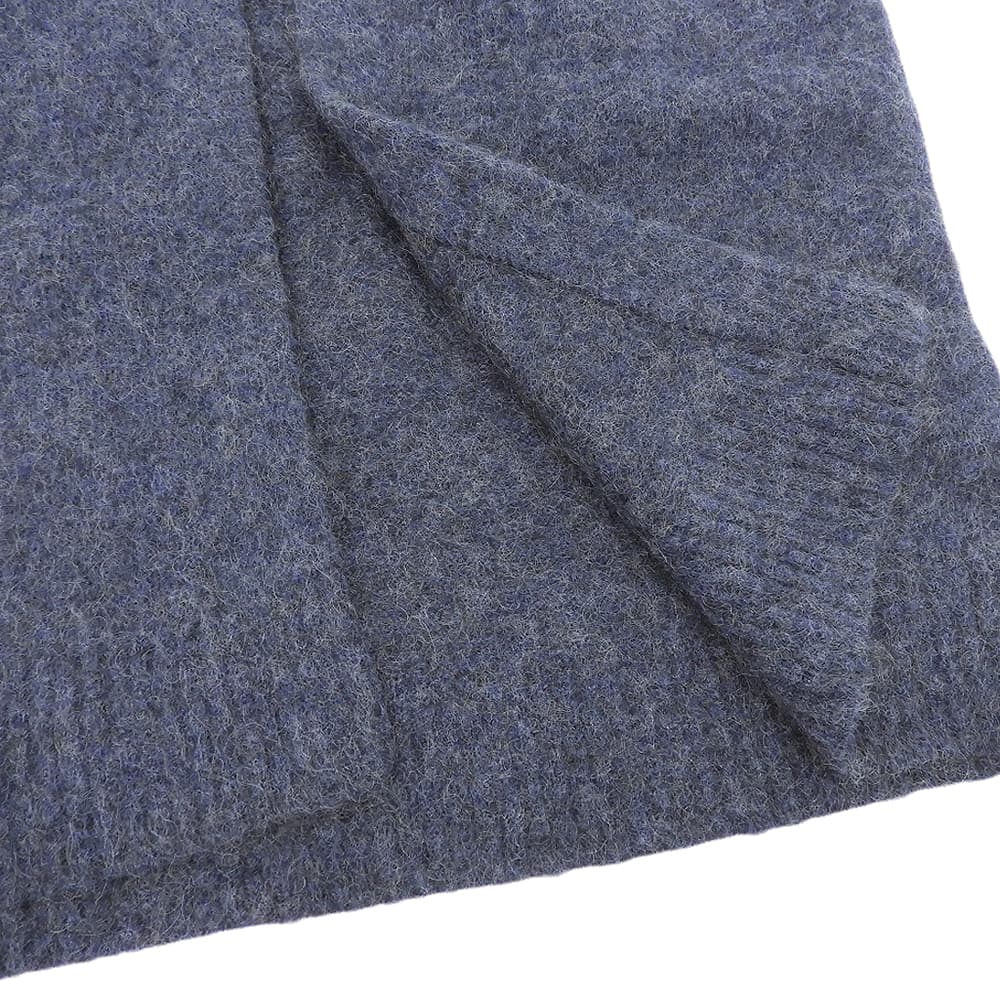 ACNE STUDIOS Buttonless long knit cardigan, mohair blend, women's, navy, XXS, 19MC53, top