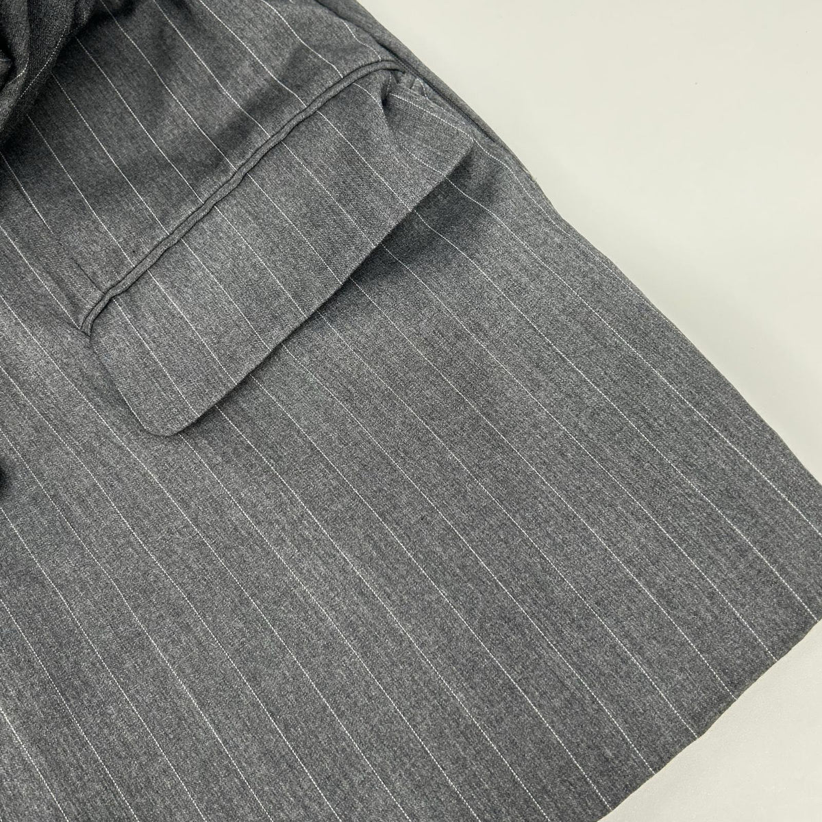 MAISON SPECIAL メゾンスペシャル 24SS 21241115303 Gray Rayon-Blend Striped Side-Zip Double-Breasted Jacket Jacket