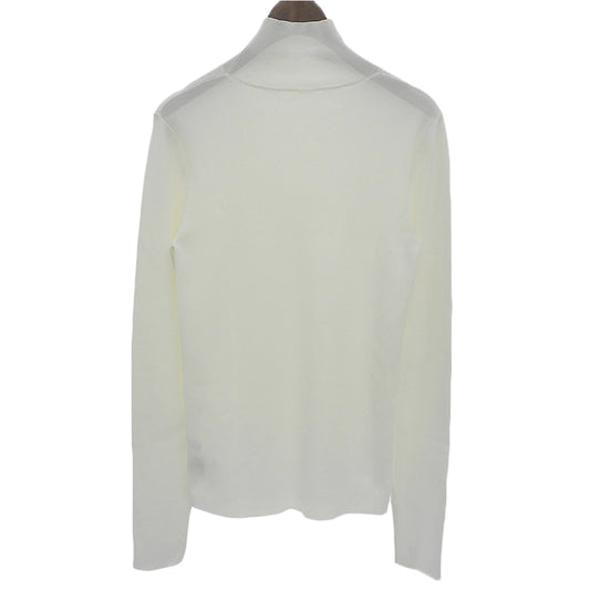 LE CIEL BLEU ルシェルブルー 美品 ハイネック ロングスリーブ ニットソー トップス レディース ホワイト 36 24SS 26S61105 トップス