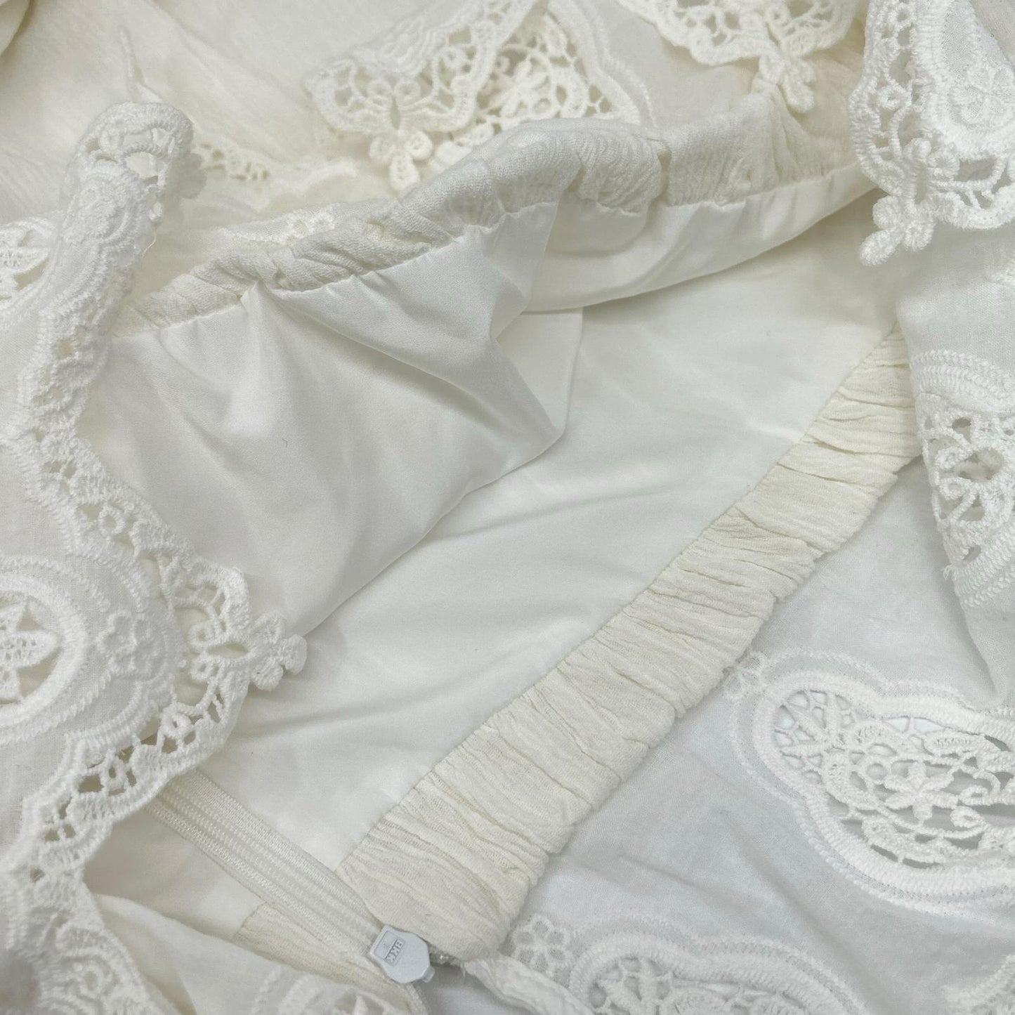 belle vintage ベルヴィンテージ ETIZI0524007 ホワイト コットン レースデザイン コクーン2wayワンピース ワンピース