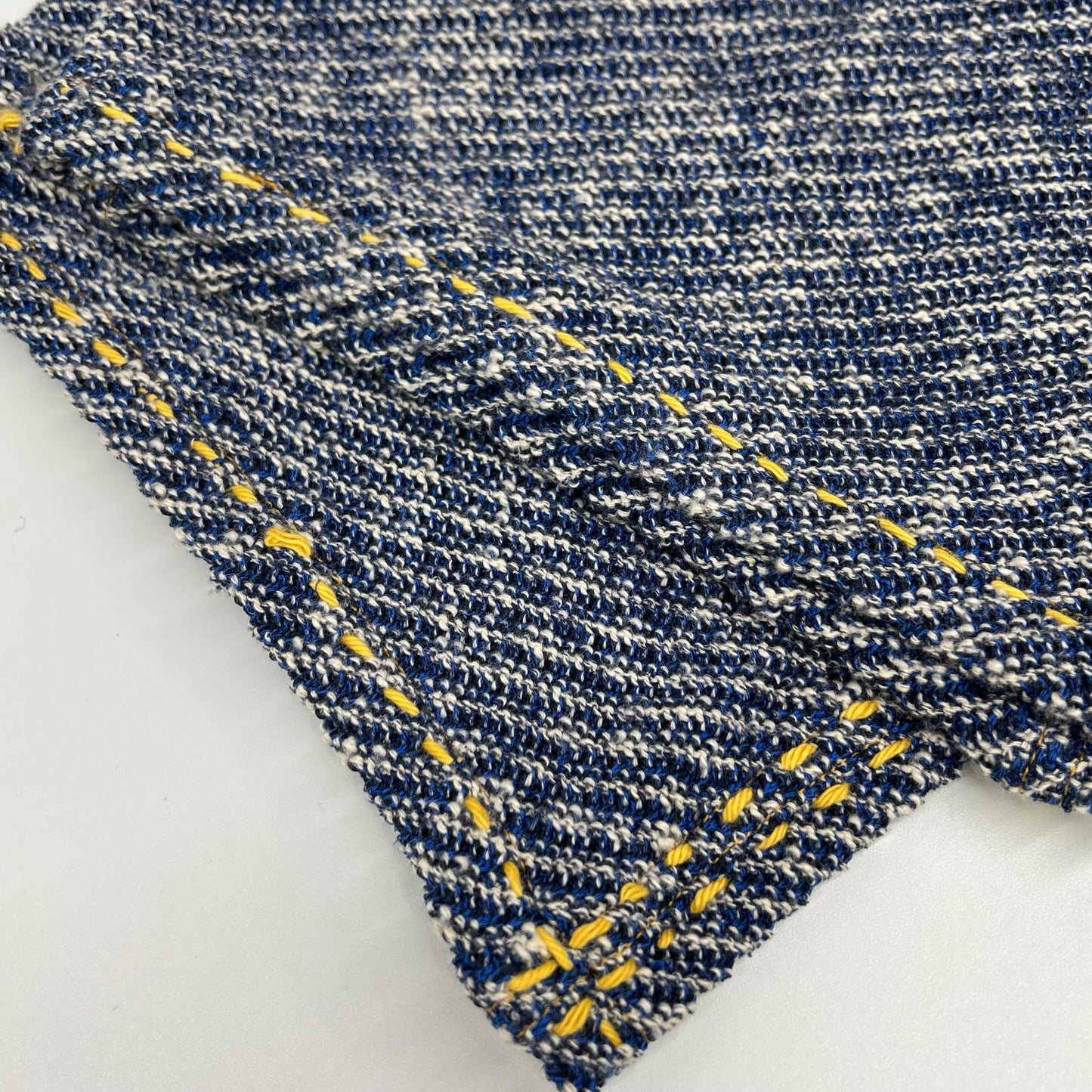 gim context ジムコンテキスト 25105150 ブルー Hand-Stitched Damaged Denim Knit Pants ボトムス
