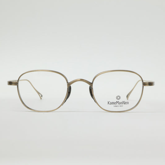 KameManNen 【Excellent condition】KMN114 AG TITANIUM demo-lens wide square-shaped eyewear