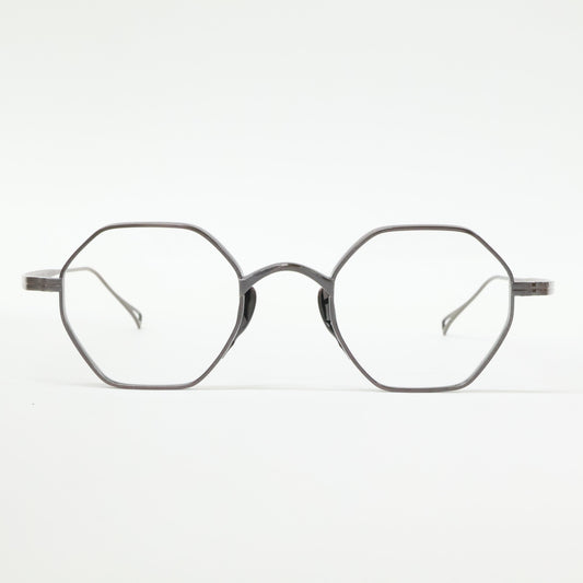 KameManNen カメマンネン 【美品】KMN152 BRH TITANIUM オクタゴンシェイプ アイウェア 眼鏡
