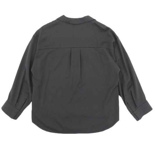 uncrave アンクレイヴ オープンカラー 比翼シャツジャケット トップス レディース グレー F トップス