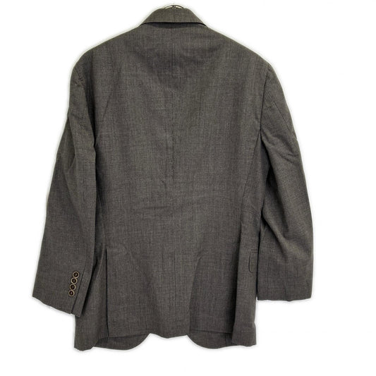 BRUNELLO CUCINELLI ブルネロクチネリ TE92210 グレー ウール ハウンドトゥース 段返り 3Bテーラードジャケット ジャケット